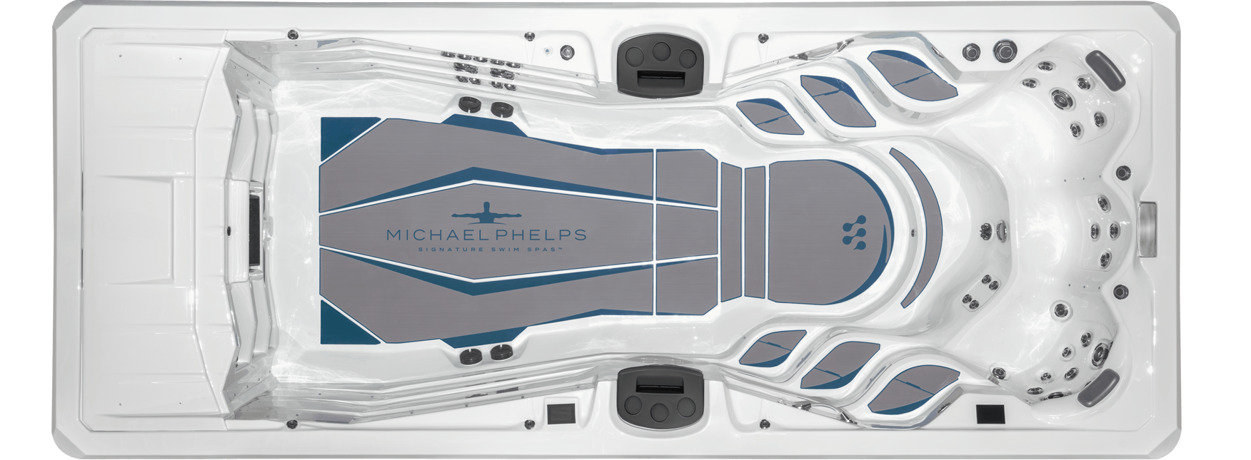MP Signature Pro overhead swim area and seating layout