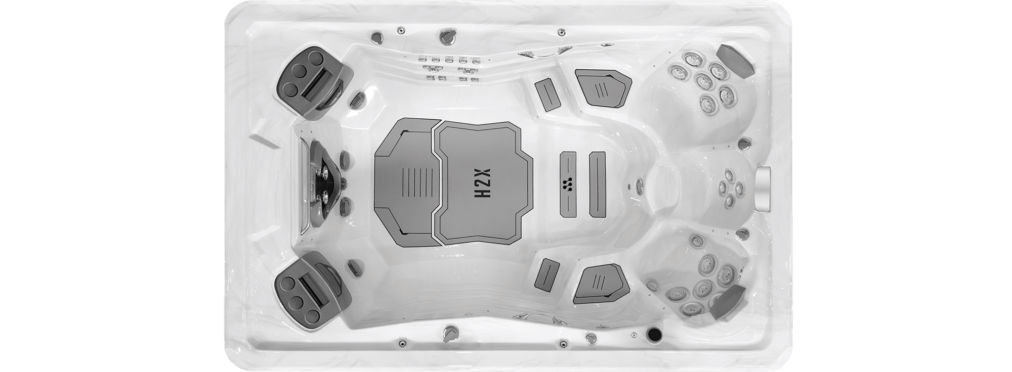 Trainer 12 overhead swim area and seating layout